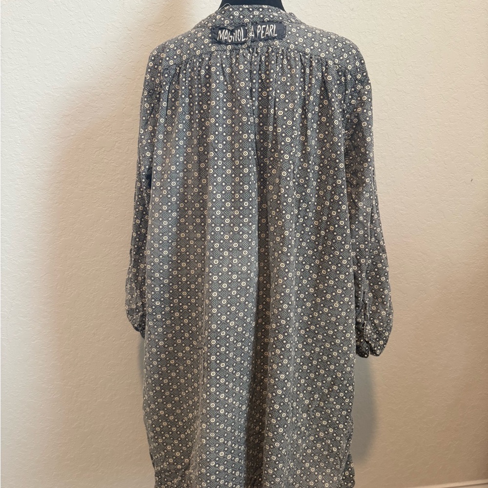 Magnolia Pearl Navy Floral Long Sleeve Blouse - Picture 2 of 4